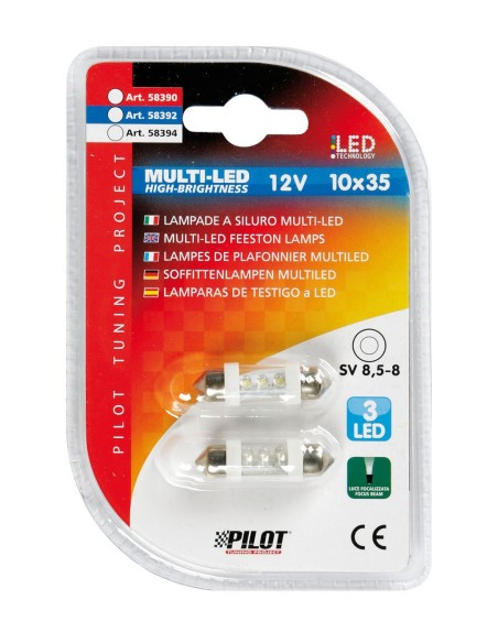 CP.LAMPADIN.SIL.36MM 3 LED ROSSO