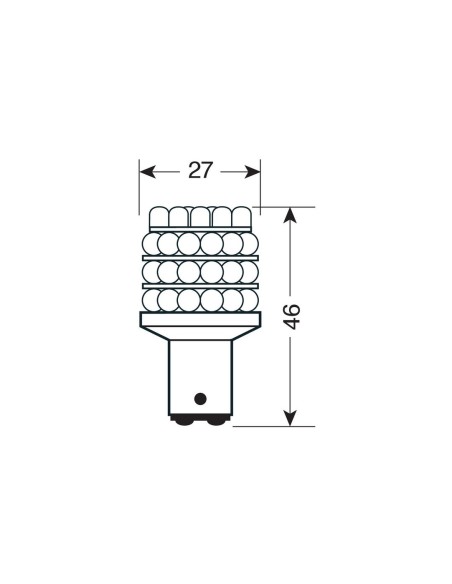 LAMPADIN. 36 LED ROSSO BAY15D