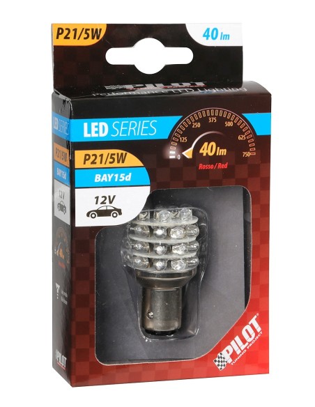 LAMPADIN. 36 LED ROSSO BAY15D