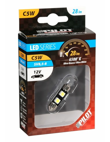 LAMPADINA SILURO--HYPER-LED-- 10X36MM. 2SMD