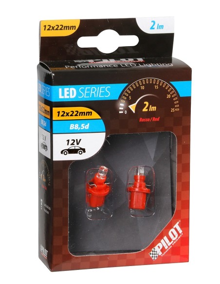 CP.LAMPADINE LED C/ZOCCOLO PER CRUSCOTTO, ROSSO