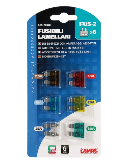 CART.FUSIBILI LAMELLARI 6 PZ.