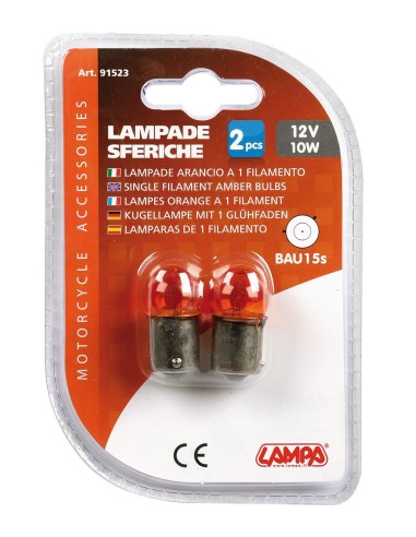 CP.LAMPADIN.SFER.12V AMBRA 10W BAU15S