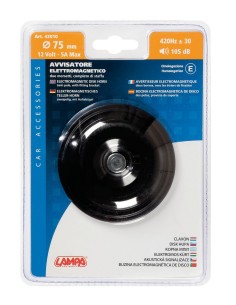 AVVISATORE ACUSTICO DIAM 75MM 12V 2