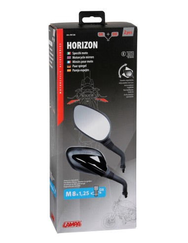 COPPIA SPECCHI MOTO -HORIZON- OMOLOGATI