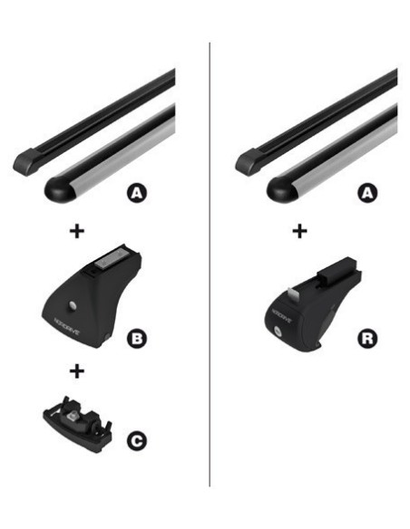 CP.BARRE PORTATUTTO -QUADRA-M- 120cm.ACCIAIO