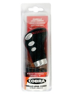 POMELLO CAMBIO-COBRA--NERO+FILO ROSSO- 2