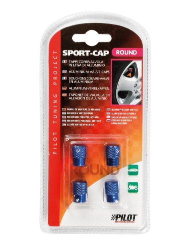 KIT 4 TAPPI COPRIVALV.GONF.RUOTA BLU