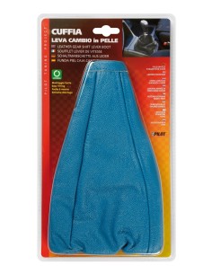 CUFFIA LEVA CAMBIO PELLE BLU