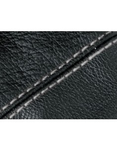 CUFFIA LEVA CAMBIO PELLE NERA C/CUCITURE GRIGIE