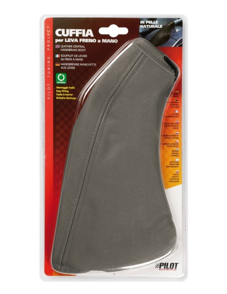 CUFFIA LEVA FRENO PELLE GRIGIA