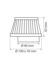 FILTRO SPORTIVO OVALE 60MM AF-5 2