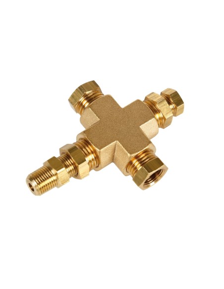 RACCORDO A 4 INNESTI SENSORI TEMPERATURA+PRESSIONE