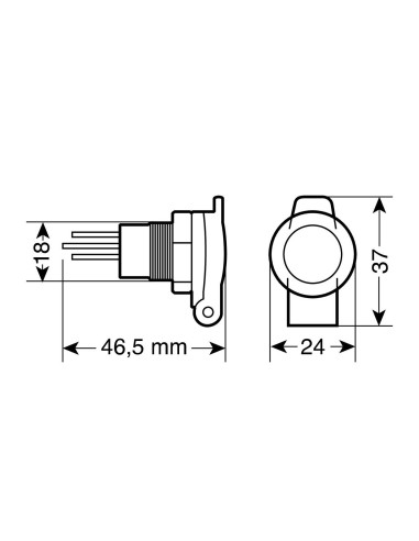 PRESA DI CORRENTE 12/24V TIPO -TEDESCO-