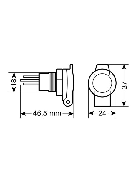 PRESA DI CORRENTE 12/24V TIPO -TEDESCO-