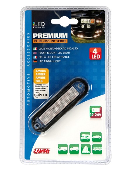 LUCE A 4 LED AMBRA -PREMIUM FLUSH ELIM.