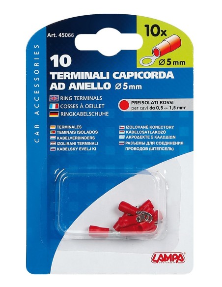 TERMINALI CAPICORDA ANELLO ROSSI PZ.10