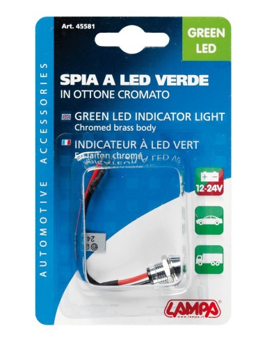 LUCE LED AD INCASSO 12V. VERDE