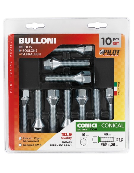 SET 10 BULLONI DISTANZ.CONICI -TC0-