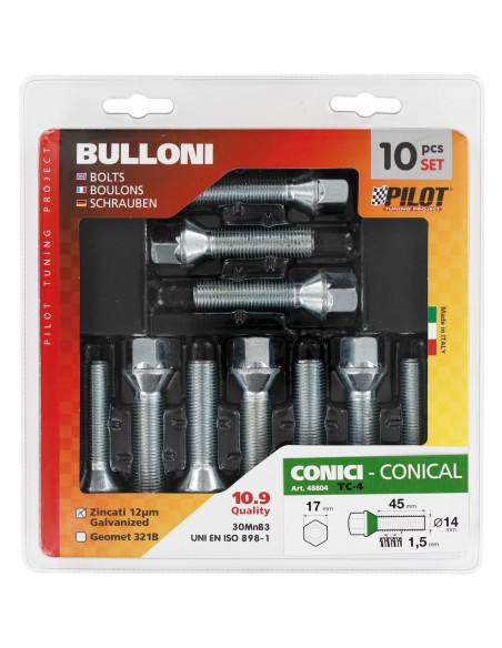 SET 10 BULLONI DISTANZ.CONICI -TC4-