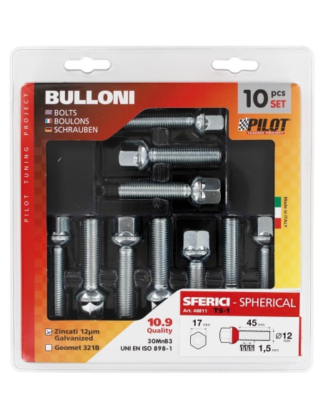 SET 10 BULLONI SFERICI 'TS1'