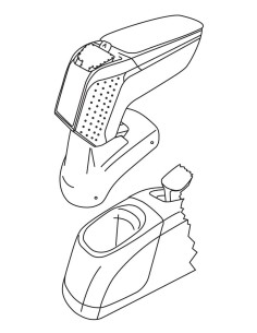 CONSOLE BRACCIOLO -ARMSTER-2-FIAT 500L'12 in poi