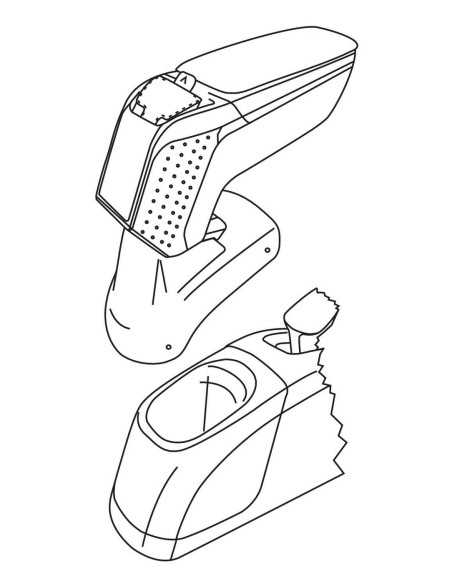 CONSOLE BRACCIOLO -ARMSTER-2-FIAT 500L'12 in poi