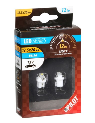 CP.LUCI LED -HYPER-MICRO-LED- BIANCHE B8,5D 1SMD