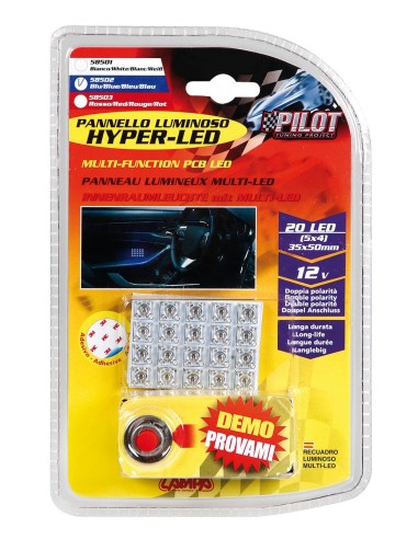 KIT LED PANNELLO 20 LED BLU 12V