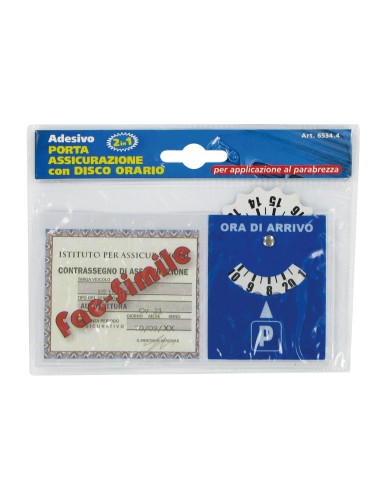 PORTABOLLO ASSICURAZIONE+DISCO ORARIO