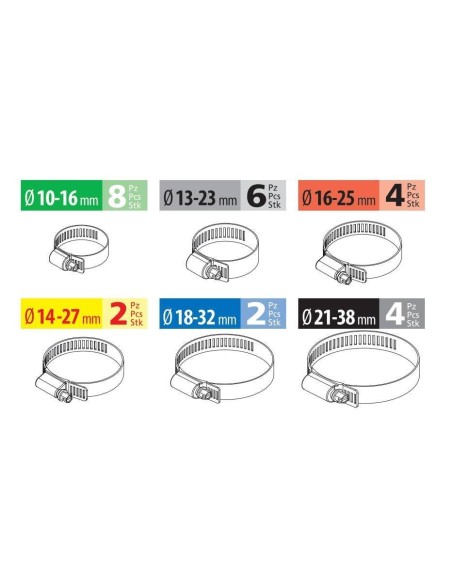 KIT 26 FASCETTE IN ACCIAIO