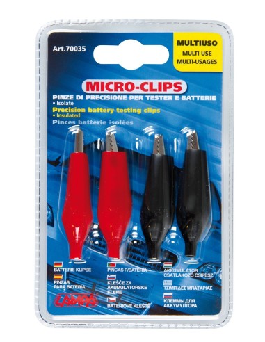 SET 4 PINZE DI PRECISIONE PER TESTER E BATTERIE
