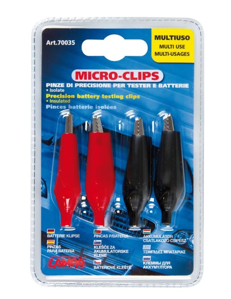 SET 4 PINZE DI PRECISIONE PER TESTER E BATTERIE