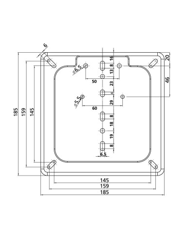 BASE TARGA IN ACCIAO INOX