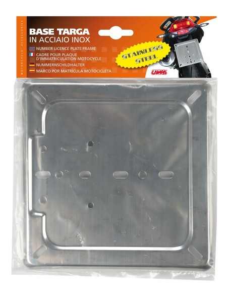 BASE TARGA IN ACCIAO INOX