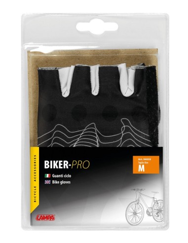 GUANTI BIKER-PRO TG.-M- PELLE E LYCRA