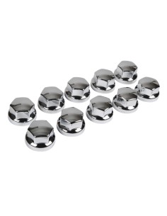 SET 10 PZ COPRIBULLONI CHROME LOOK UNIVERSALI