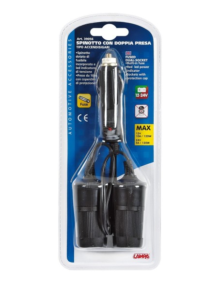 SPINOTTO CON CAVO E 2 PRESE