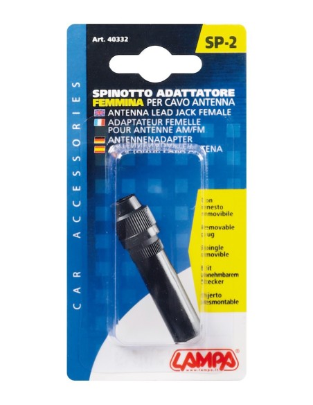 SPINOTTO ADATTATORE FEMMINA SP-2 PER CAVO FM-AM