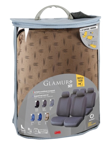 SET COPRISEDILI FODERA -GLAMUR- BEIGE