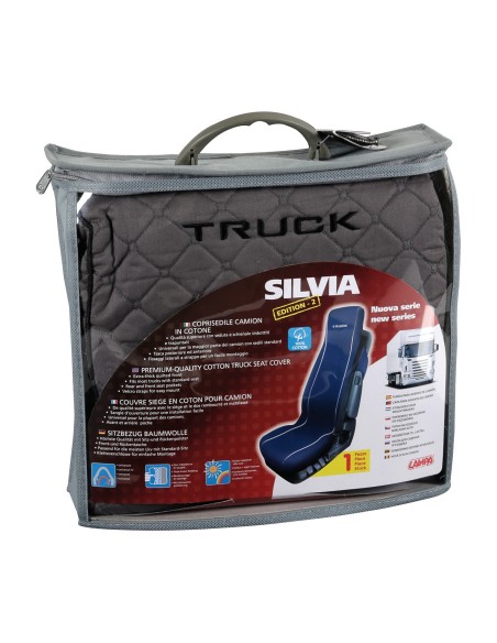 COPRISEDILE-SILVIA-GRIGIO IN COTONE PER CAMION