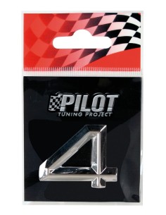 NUMERO'4'ADESIVO 3D TYPE-2 DIAMOND