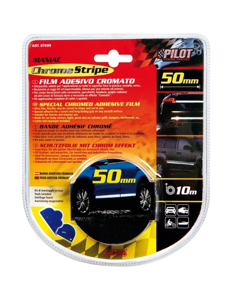 PROFILO ADESIVO -MANIAC-CHROME STRIPE-50MM