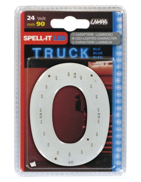 LETTERA ADESIVA --O-- 24V LED BLU-