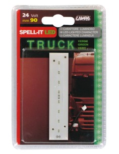 LETTERA ADESIVA -I- 24V. LED VERDI