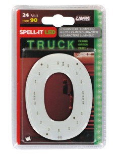 LETTERA ADESIVA -O- 24V. LED VERDI