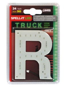 LETTERA ADESIVA -R- 24V.LED VERDI