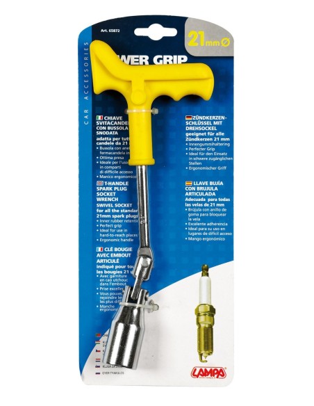 CHIAVE SVITACANDELA 21MM. -POWER-GRIP-
