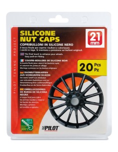 SET 20 COPRIBULLONI 21MM IN SILICONE NERO 2