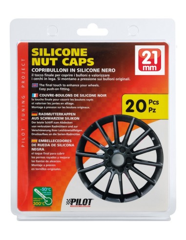 SET 20 COPRIBULLONI 21MM IN SILICONE NERO